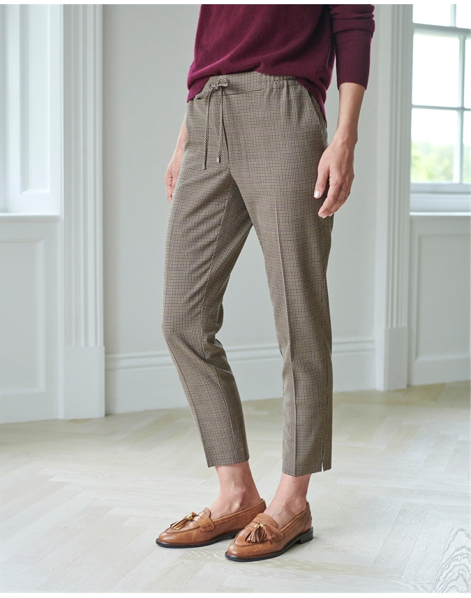 Tie Front Tapered Trousers