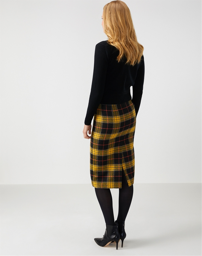 black and yellow skirt