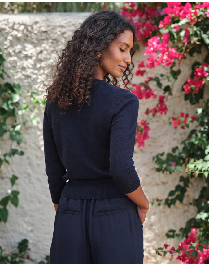 Cashmere Cropped Cardigan