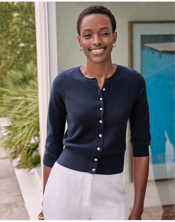 navy blue cardigan for dress Navy Basic Cardigan  BLANK
