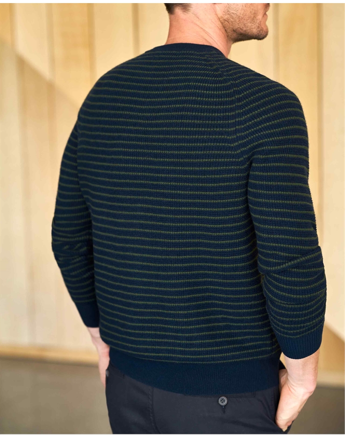 Mens Cashmere Striped Sweater