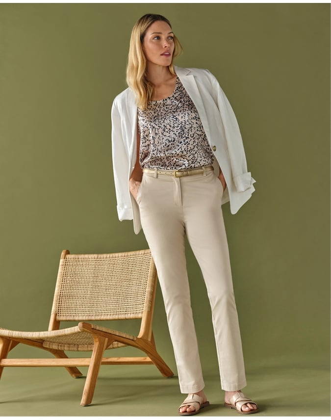 Longline Linen Blazer