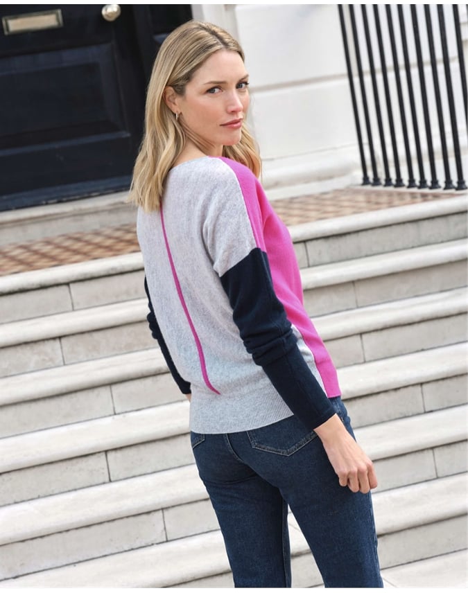 Gassato Cashmere Colour Block Sweater