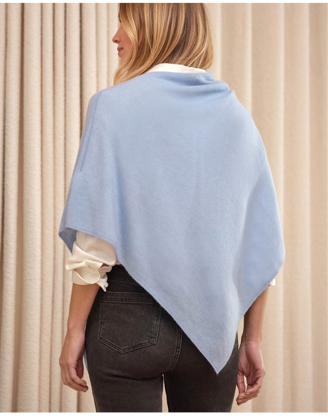 Organic Cashmere Gassato Poncho
