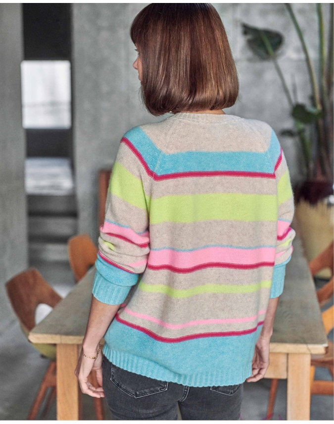 Cashmere Lofty Colourful Stripe Sweater