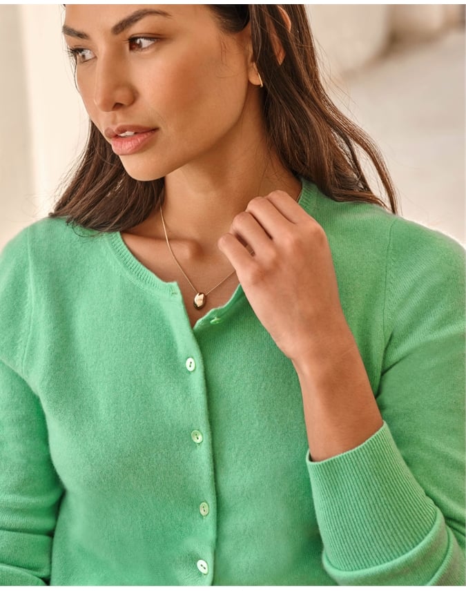 Cashmere Crew Neck Cardigan