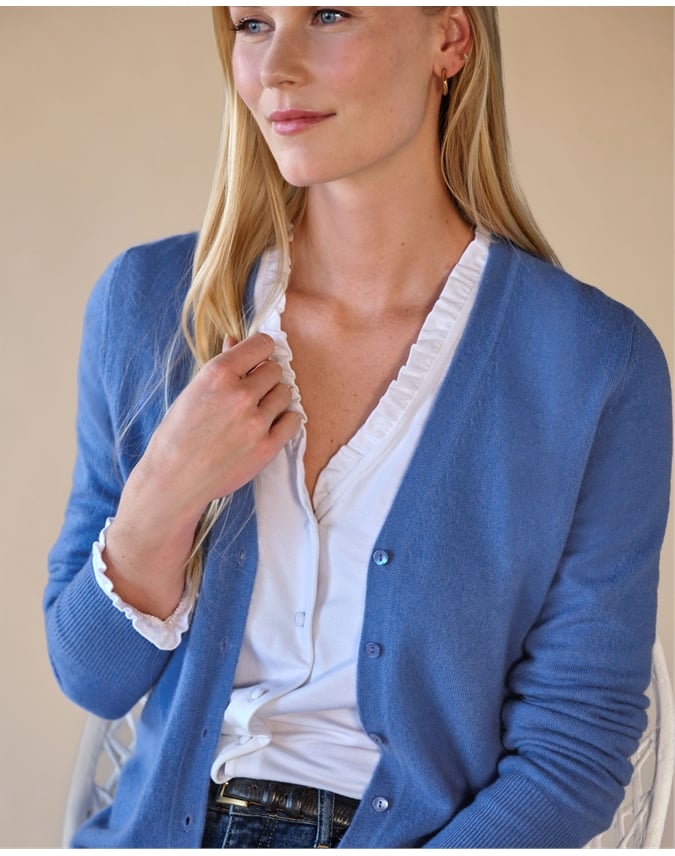 Cashmere V Neck Cardigan