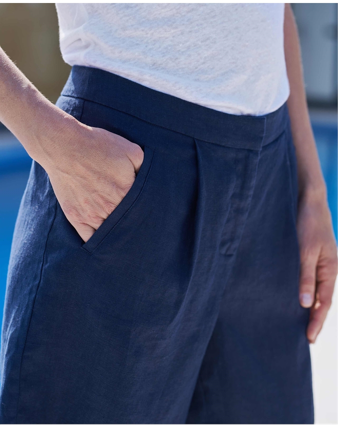 Laundered Linen Shorts