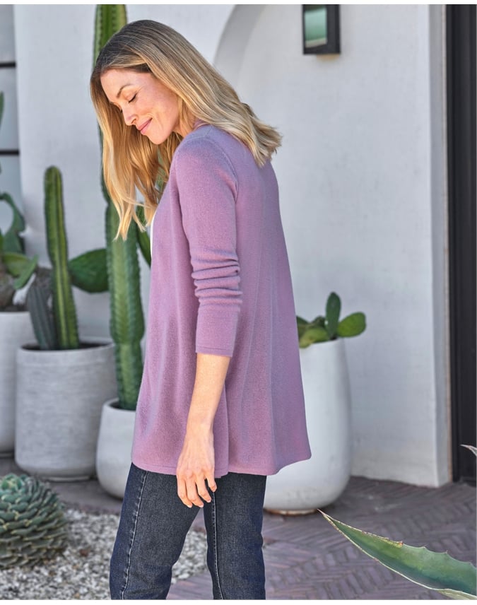 Gassato Lightweight Cashmere Swing Cardigan