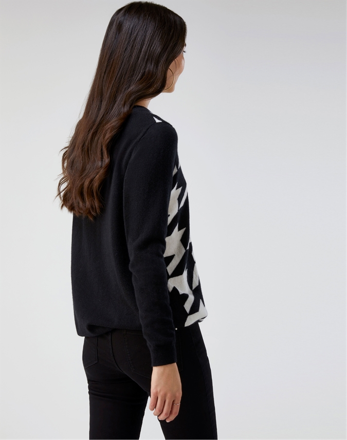 black cashmere boyfriend cardigan
