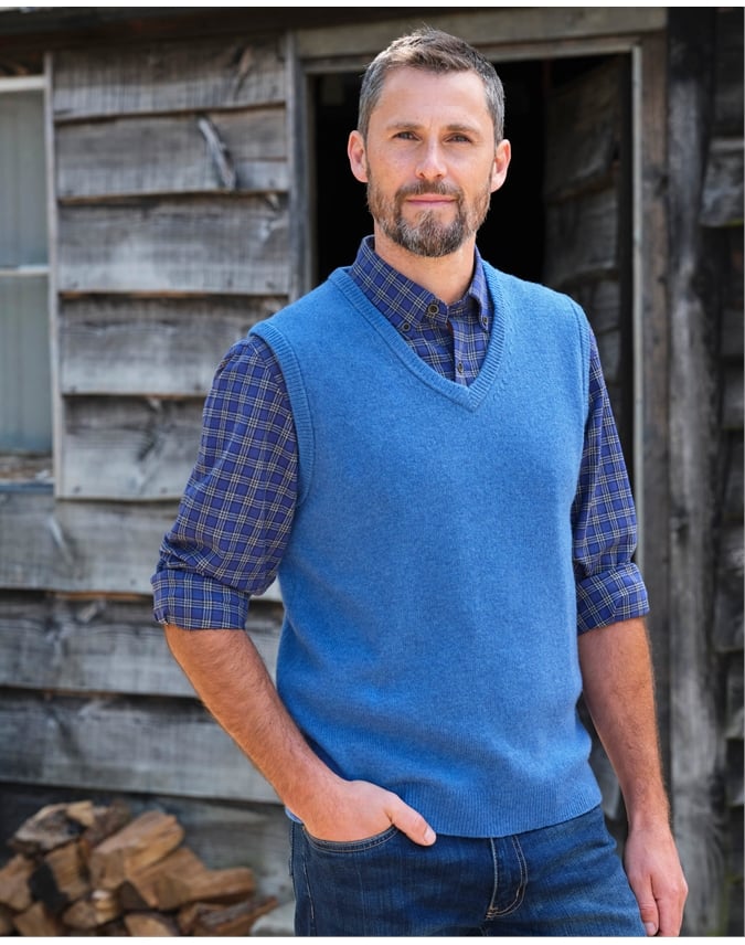 Mens Classic Lambswool Vest