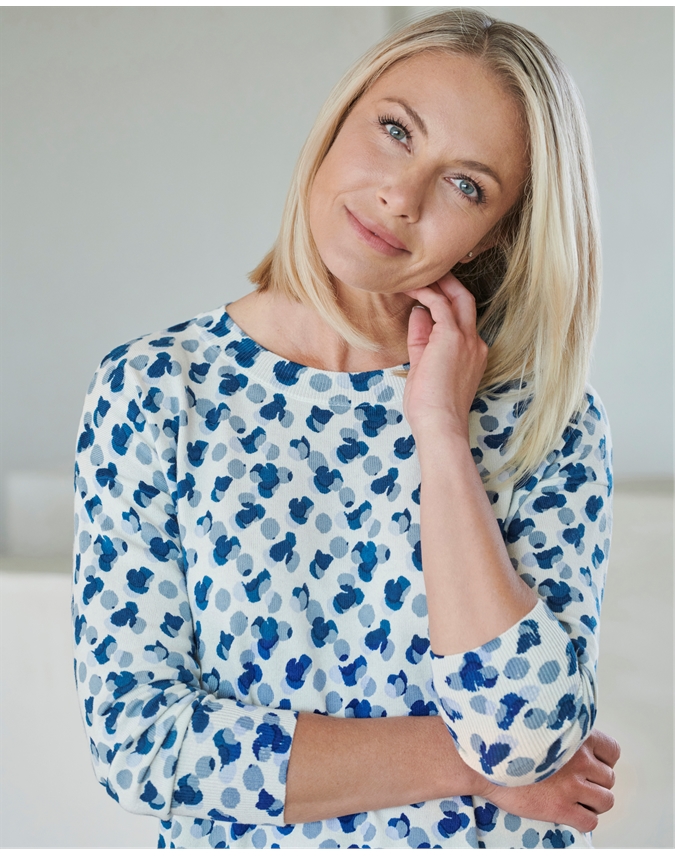 Linen Printed Sweatshirt