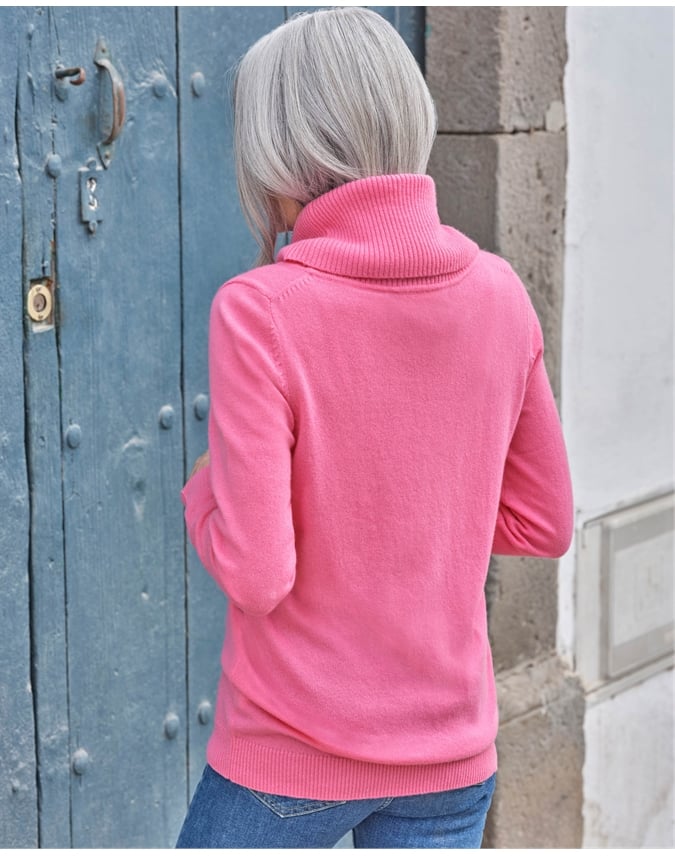 Cashmere And Merino Long Sleeve Cowl Neck Sweater