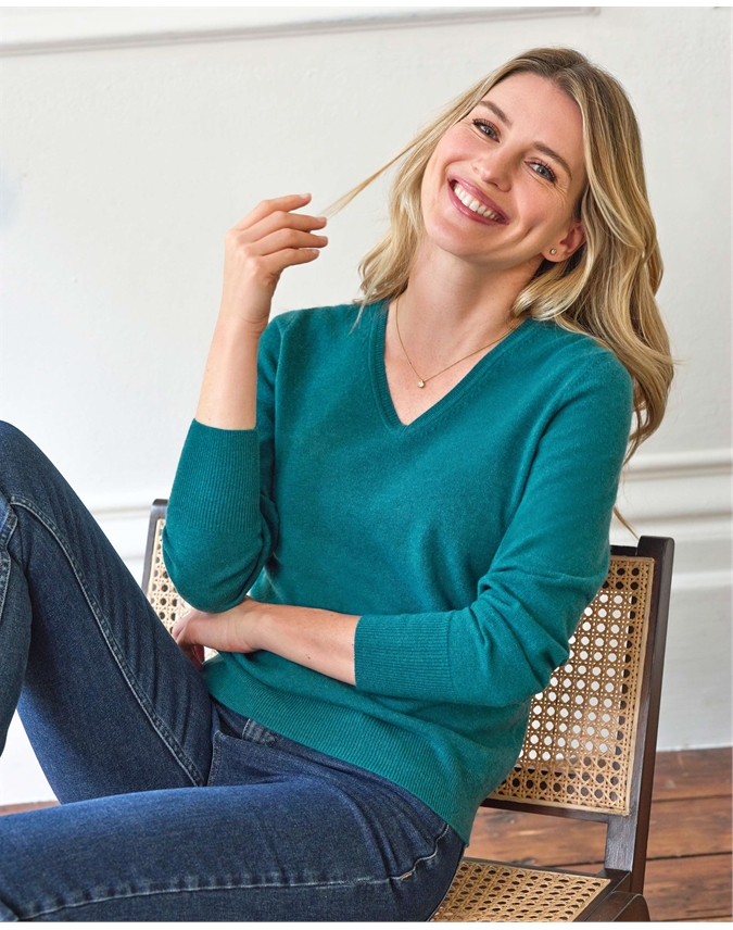 Cashmere V Neck Sweater