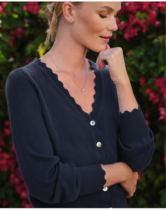 Scalloped Edge Cardigan
