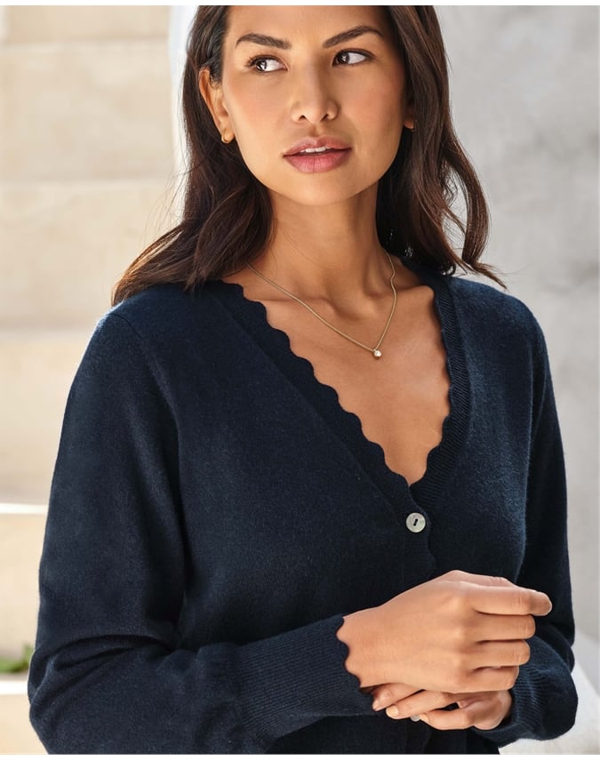 Scalloped Edge Cardigan