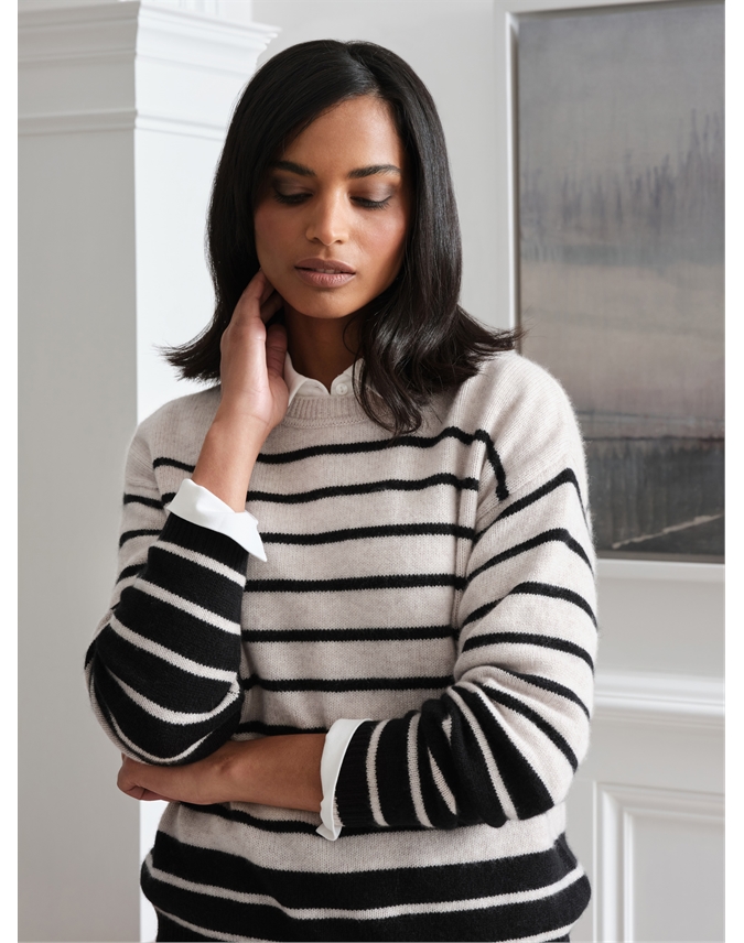 Cashmere Lofty Stripe Sweater