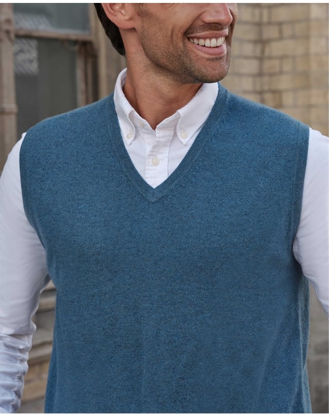 Mens Cashmere Slipover