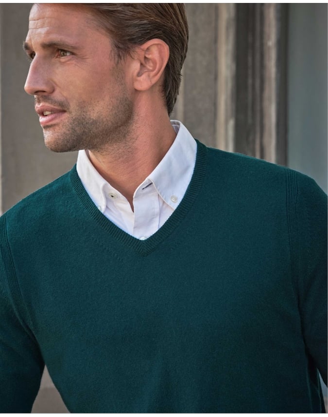 Mens Cashmere V Sweater