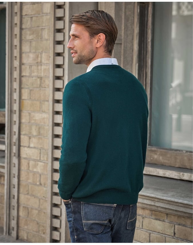 Mens Cashmere V Sweater