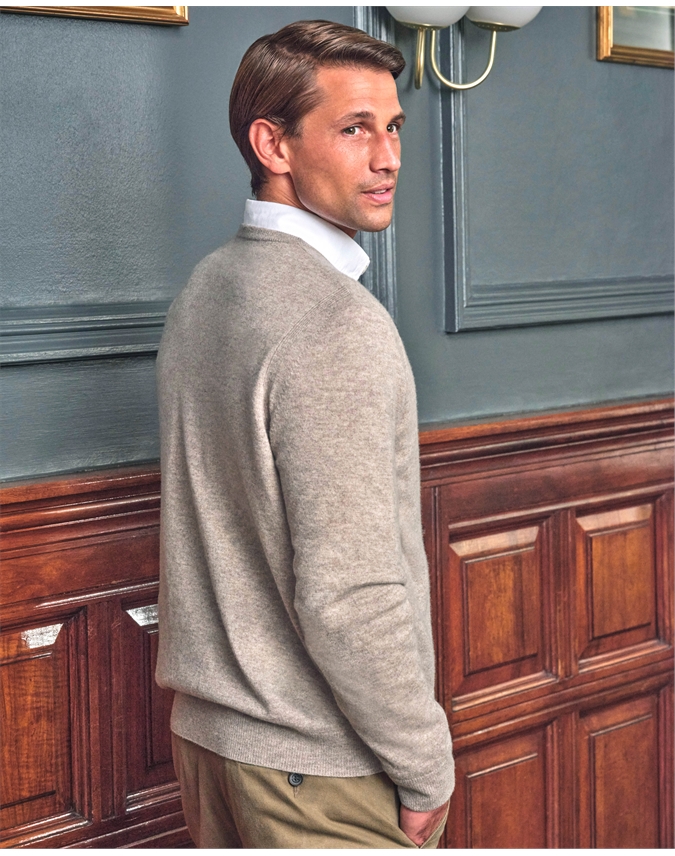 Mens Cashmere V Sweater