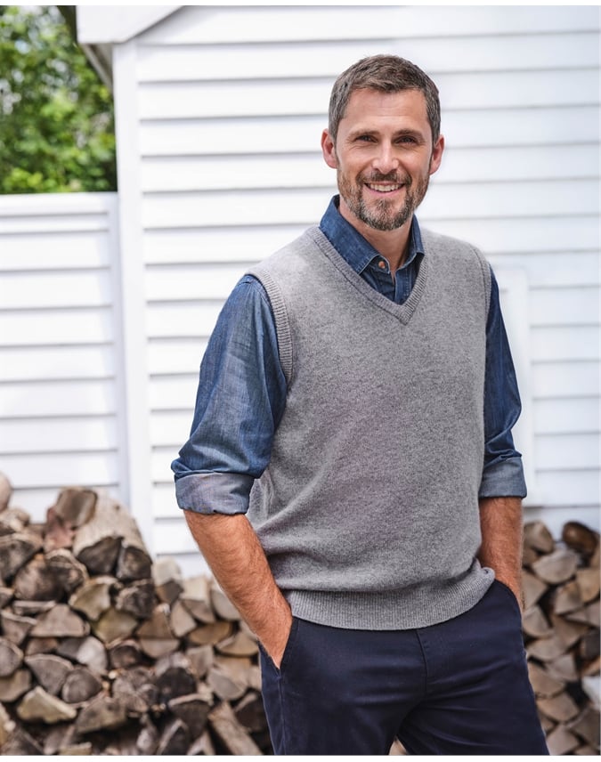 Mens Classic Lambswool Vest