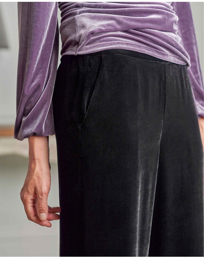 AVANT TOI | Palazzo Laminated Stretch Velvet Trousers – Joan Shepp