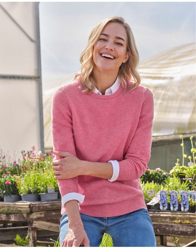 Womens Lambswool Crew