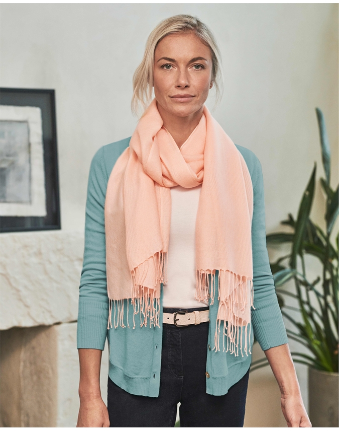Peach Blush Pashmina Shawl Pure Collection