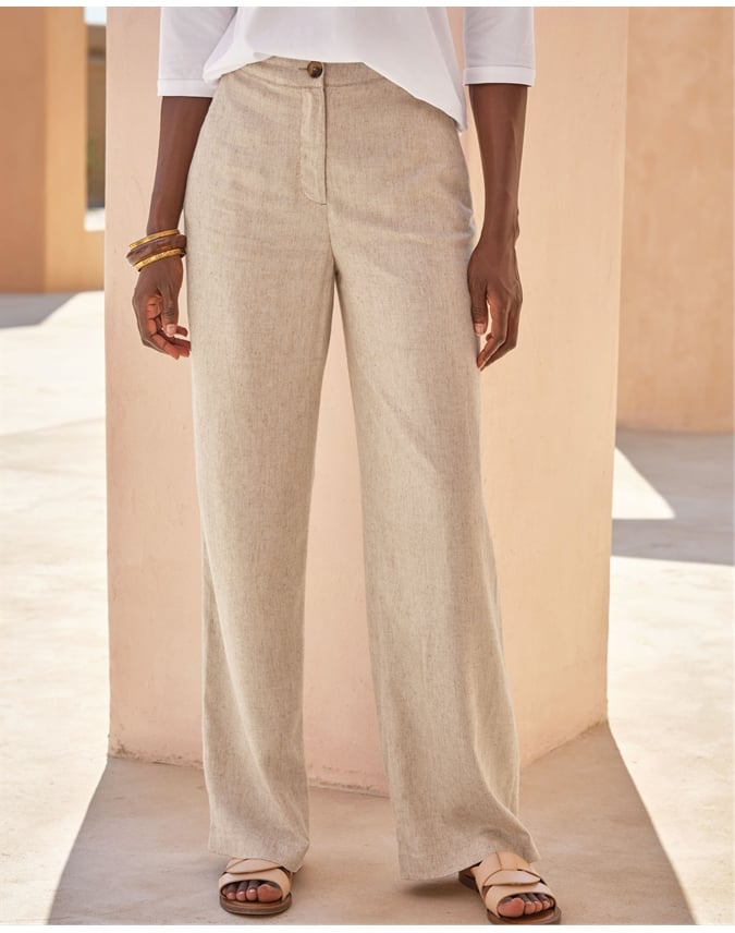 Textured Linen Trouser