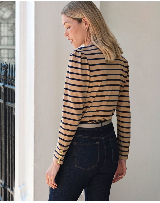 Button Sleeve Top