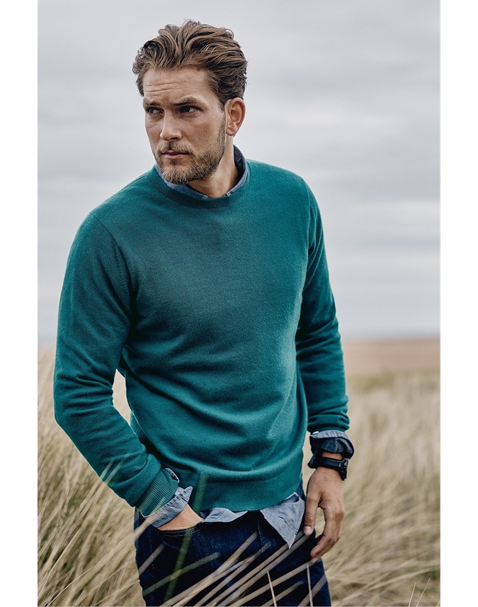 forest green crew neck sweater