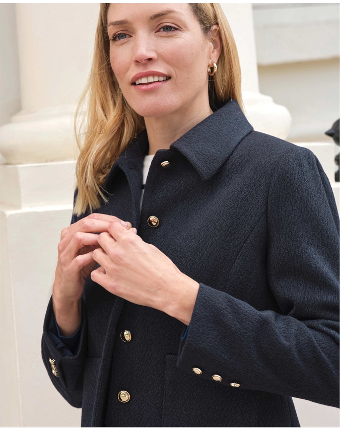Wool Blend Collar Jacket