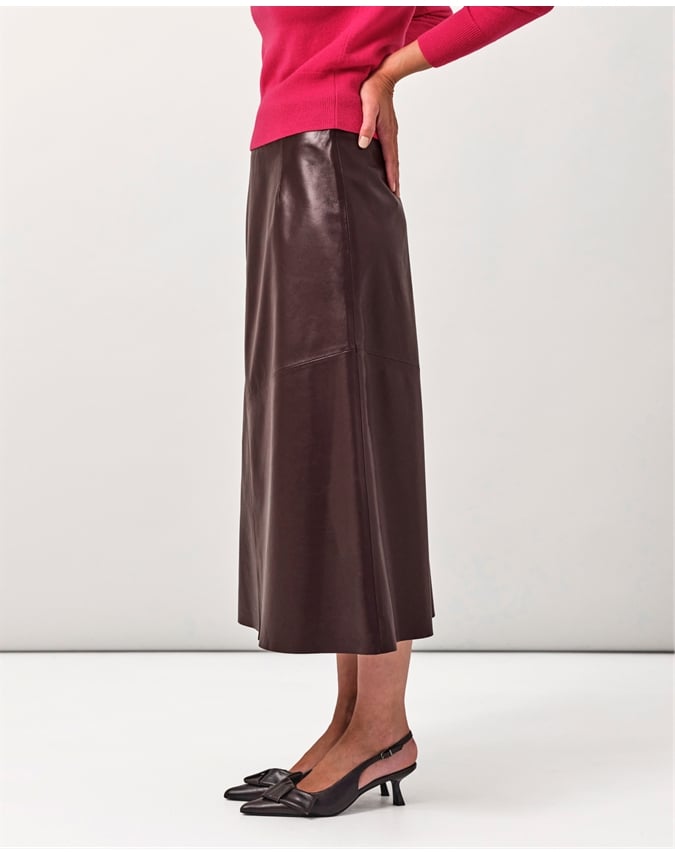 Leather Midi Skirt