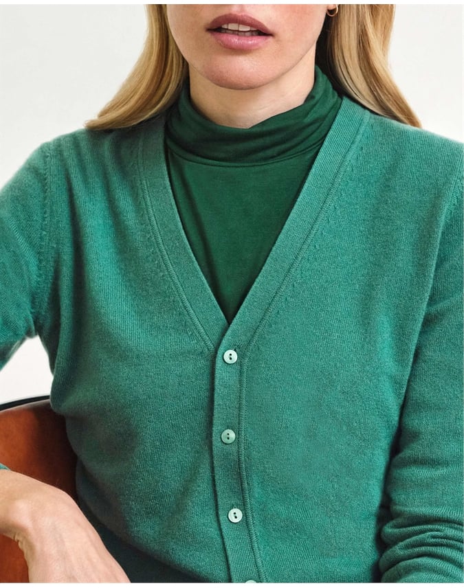 Cashmere V Neck Cardigan