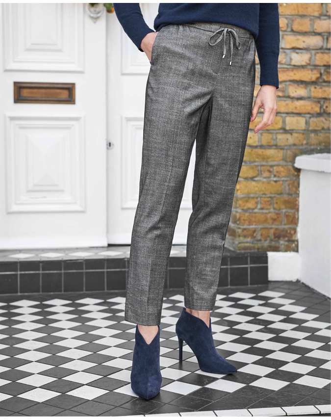 Tie Front Tapered Trousers