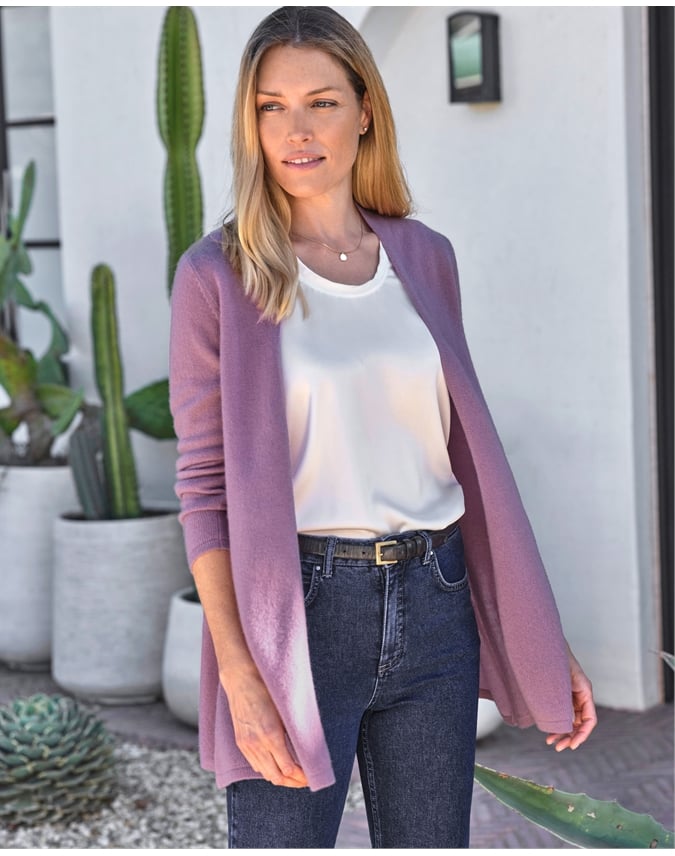 Gassato Lightweight Cashmere Swing Cardigan