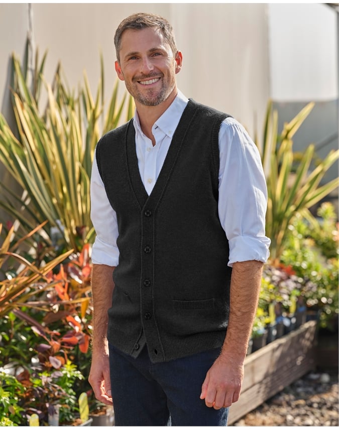 Mens Lambswool Vest