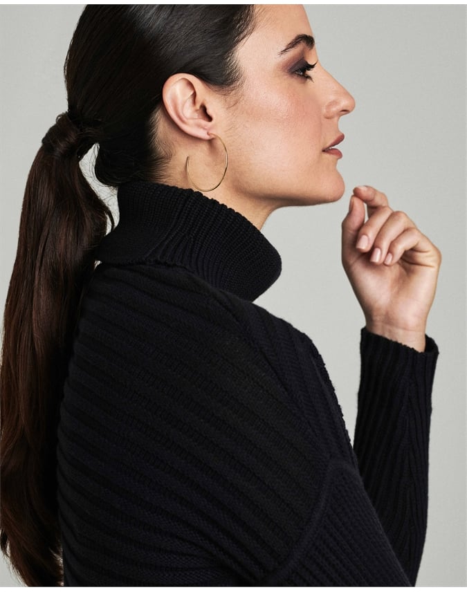 relaxed sweater polo