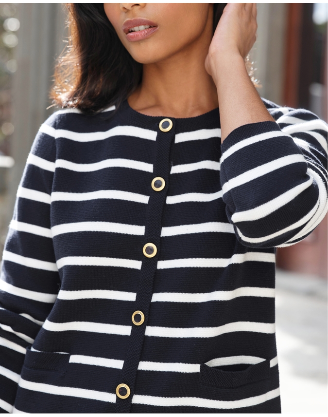 Striped Knitted Jacket