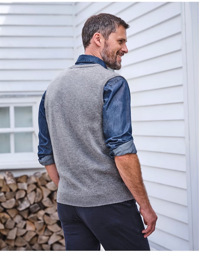 Mens Classic Lambswool Vest
