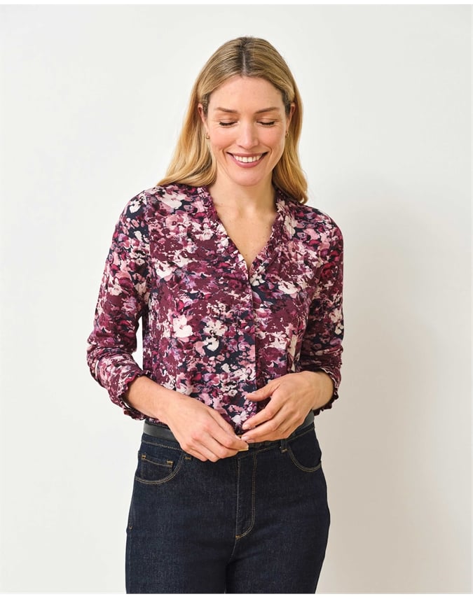 Frill V Neck Top