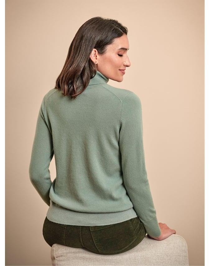 Womens Cashmere Turtle Neck Sweater