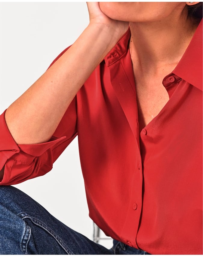 Pure Washed Silk Shirt