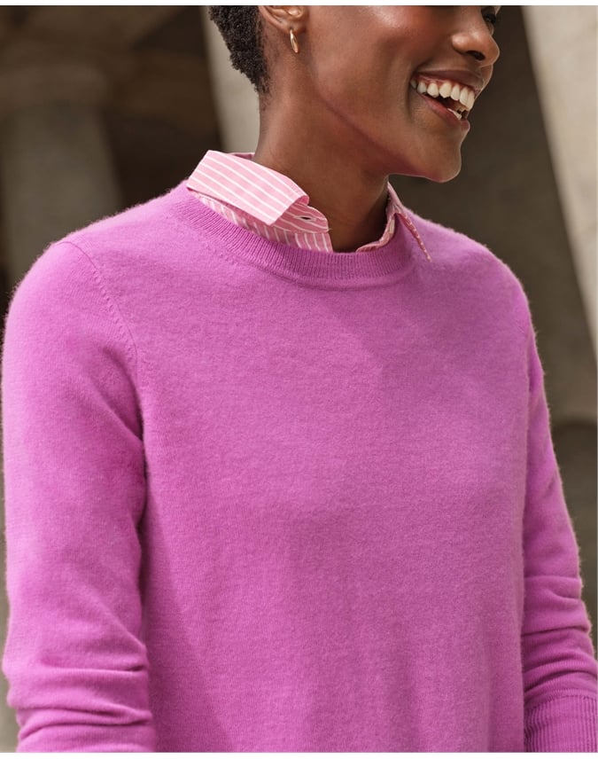 Womens Cashmere Boyfriend Sweater