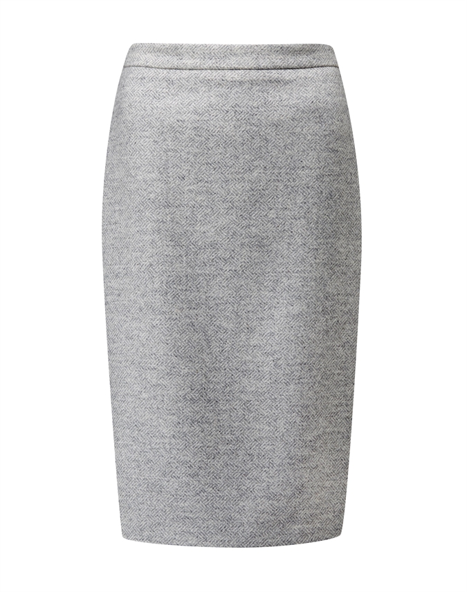 Rich Lilac  Wool Pencil Skirt  Pure Collection