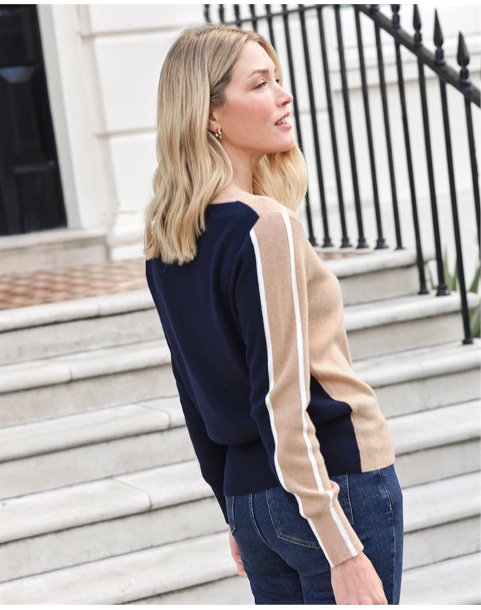 Wool Blend Tipped Sweater