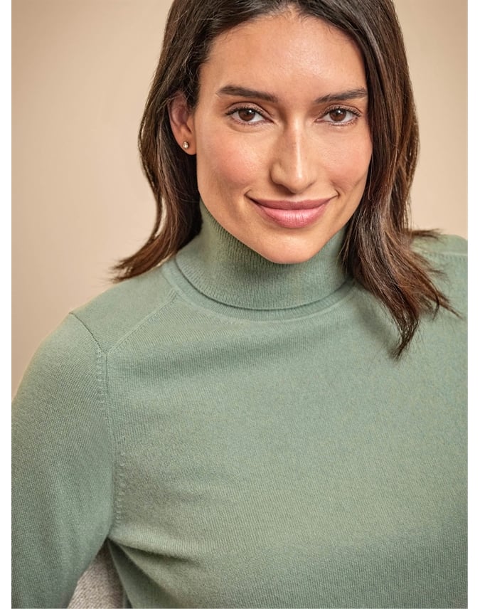 Womens Cashmere Turtle Neck Sweater