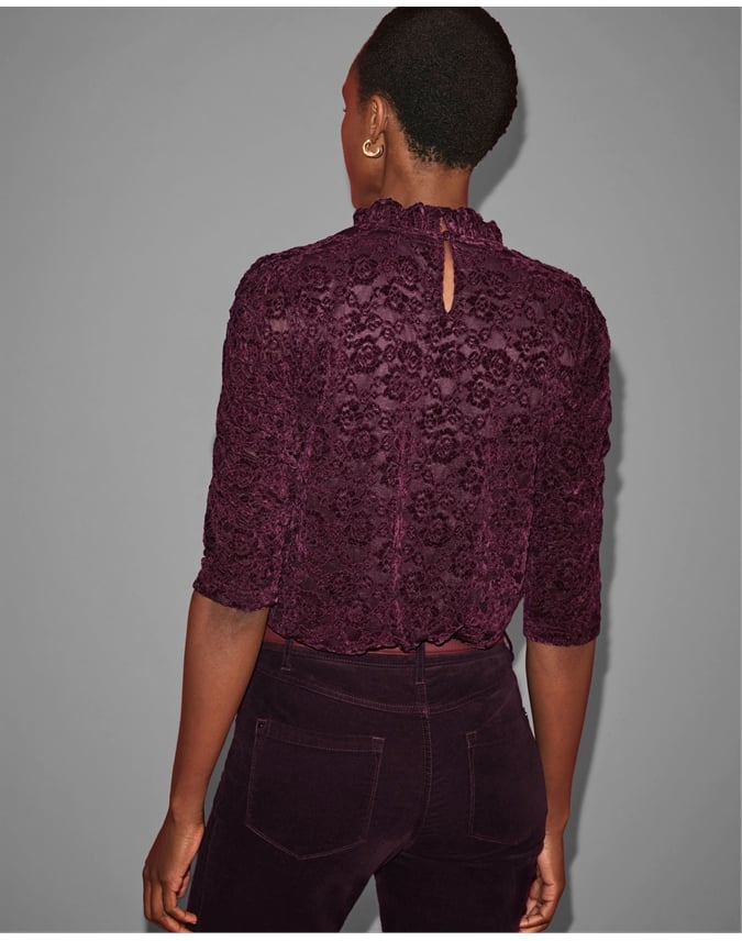 All Over Lace Jersey Top