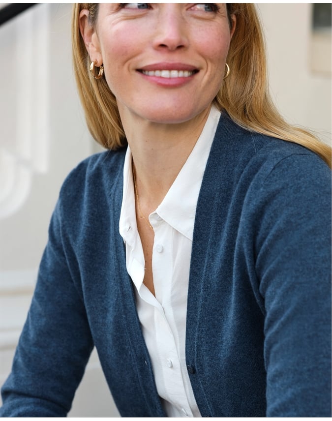 Cashmere V Neck Cardigan